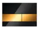 TECE-TECEsquare-WC-Betaetigungsplatte-Zweimengentechnik-Glas-schwarz-glaenzend-Tasten-gold-9240808 gallery number 1